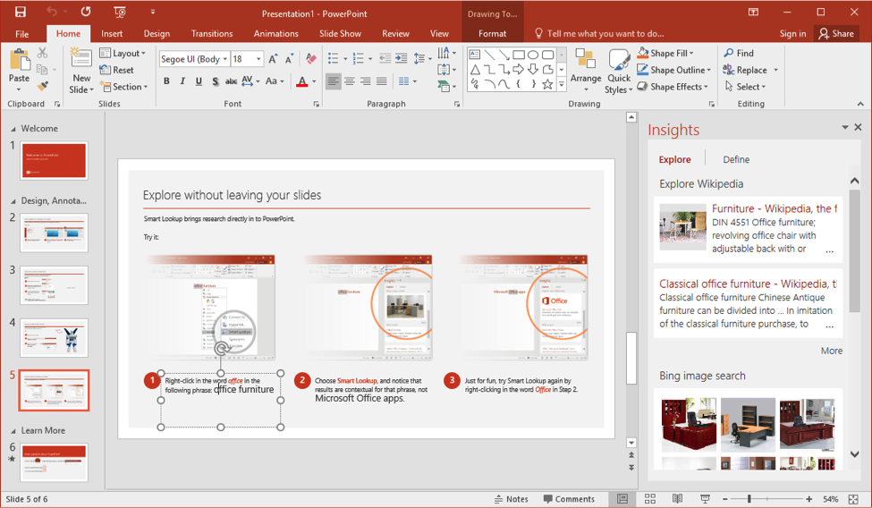 Insights in PowerPoint